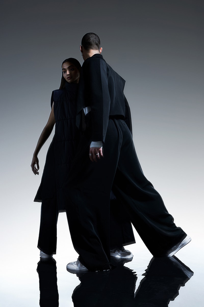 mason garments amsterdam sneakers footwear luxury premium leather colorways gold accents positivity campaign lookbook abstract 