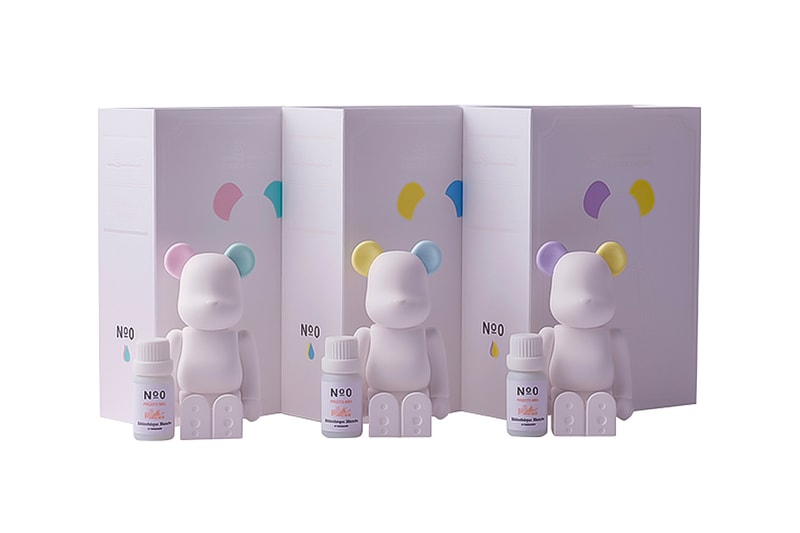 Medicom Toy Introduces New BE@RBRICK Aroma Diffusers collaboration with Bibliothèque Blanche figures pink mint yellow blue purple 12cm release info date price 