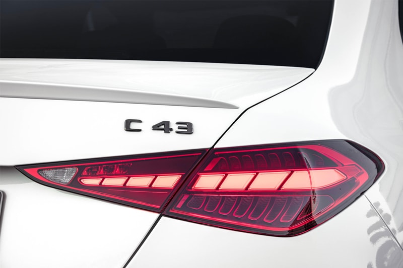 mercedes amg 2023 c43 sedan 402 horsepower inline four turbocharged engine nanoslide formula 1 technology 