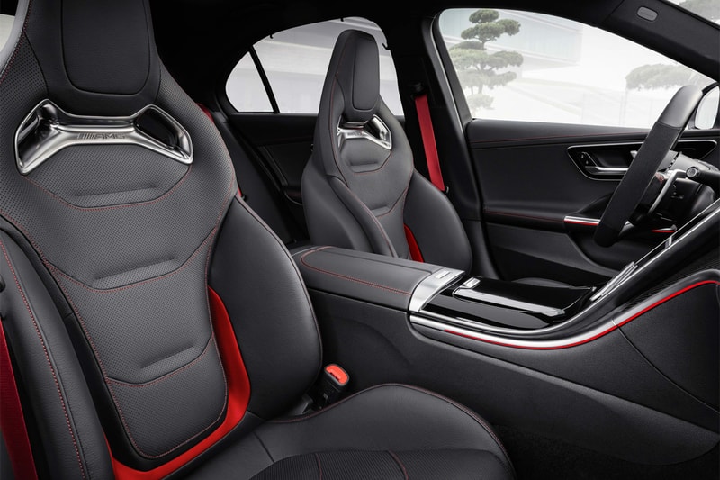 mercedes amg 2023 c43 sedan 402 horsepower inline four turbocharged engine nanoslide formula 1 technology 