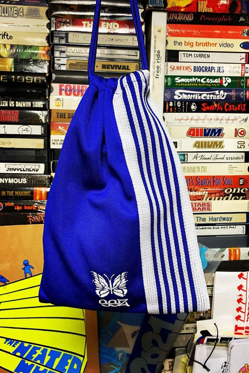 NEEDLES x SSZ Release Latest Tracksuit Collaboration butterfly drawstring bag nylon asymmetrical japanese streetwear beams