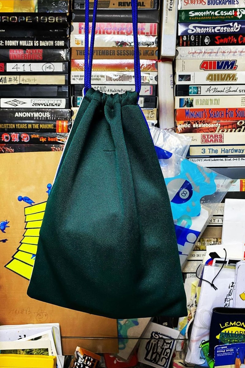 NEEDLES x SSZ Release Latest Tracksuit Collaboration butterfly drawstring bag nylon asymmetrical japanese streetwear beams