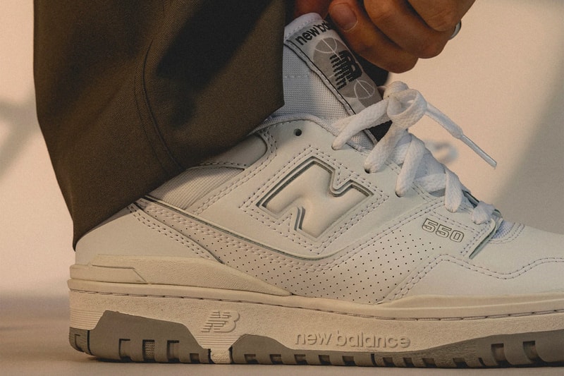 New Balance 550 White Gray bb550pb1 Release Information Minimal Modern Sneaker Drops 