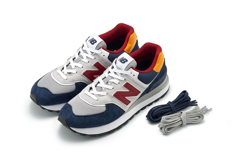 new balance eYe COMME des GARCONS Junya Watanabe MAN collaboration three colorways 574 legacy navy black green gray red yellow white release info price date