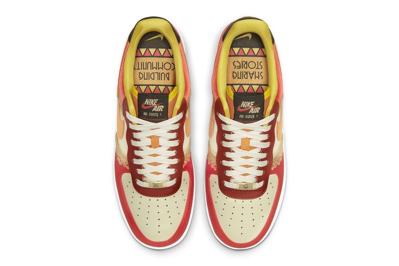 nike air force-1 low little accra dv4463 600 red yellow sail white black sharing stories building communities release info date price