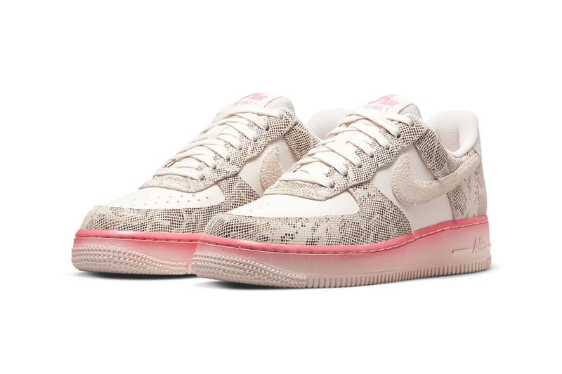 Nike Elevates the Air Force 1 Low With "Snakeskin" DV1031-030 af1 sneakers swoosh phantom sail pink nebula
