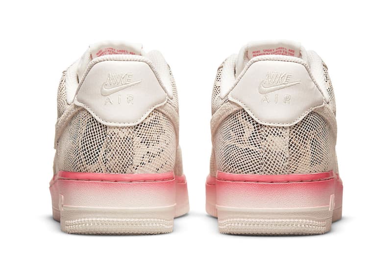 Nike Elevates the Air Force 1 Low With "Snakeskin" DV1031-030 af1 sneakers swoosh phantom sail pink nebula 