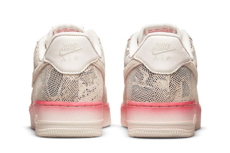 Nike Elevates the Air Force 1 Low With "Snakeskin" DV1031-030 af1 sneakers swoosh phantom sail pink nebula