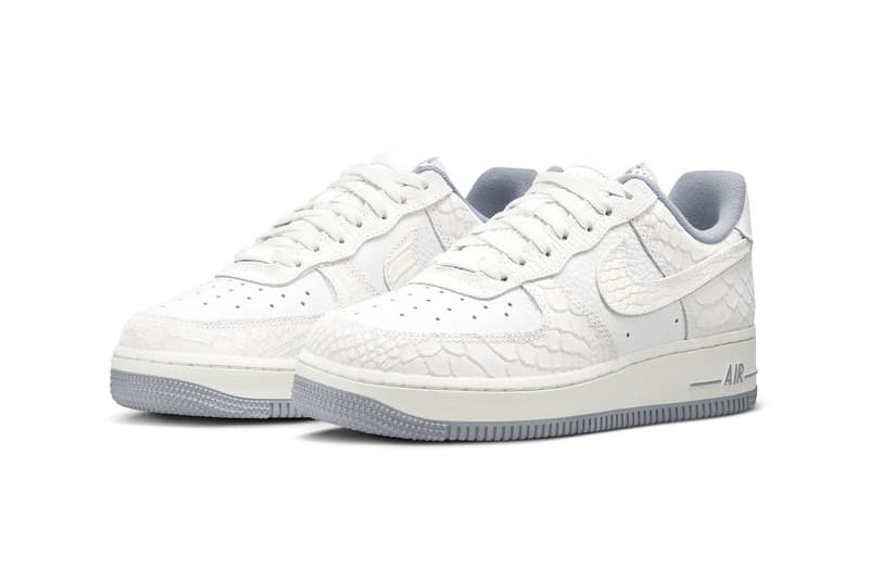 Take a Look at the Official Images of the Nike Air Force 1 Low "White Python" DX2678-100 crisp af1 shoes leather speckled grey suede