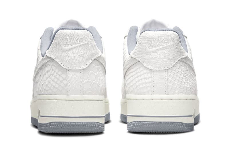 Take a Look at the Official Images of the Nike Air Force 1 Low "White Python" DX2678-100 crisp af1 shoes leather speckled grey suede