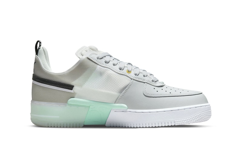 Nike Air Force 1 React Mint Foam 120 USD DM0573-001 2022 photon dust white mintfoam oliva aura tpu leather  release date price info 