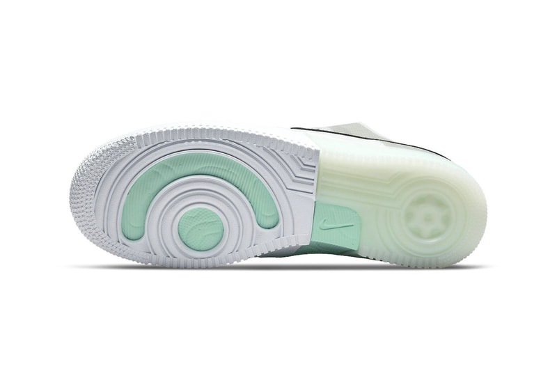 Nike Air Force 1 React Mint Foam 120 USD DM0573-001 2022 photon dust white mintfoam oliva aura tpu leather  release date price info 
