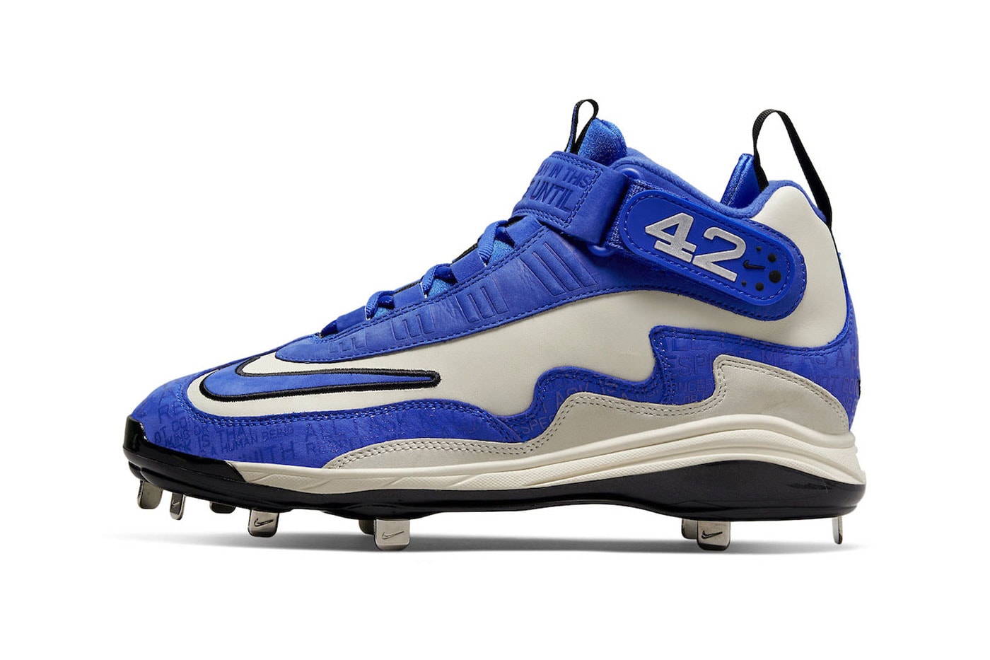 The Nike Air Griffey 1 Cleat "Jackie Robinson" Has Officially Released DC9980-100 baseball coconut milk black metallic silver racer blue baseball roosevelt united states