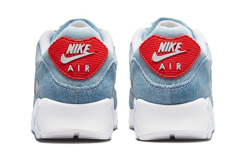 Nike Air Max 90 denim 501 lightwash blue red white release info date price 