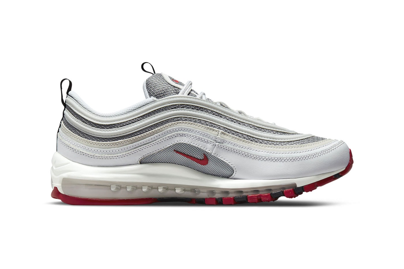 Nike Air Max 97 White Grey Red black DM0027 100 170 USD mesh leather bullet release info date price news 