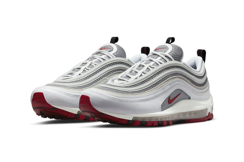 Nike Air Max 97 White Grey Red black DM0027 100 170 USD mesh leather bullet release info date price news 