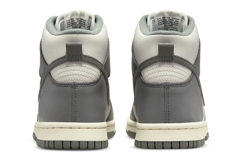 Official Images of Nike Dunk High in Dual Grey Tones DM1028-001 spring summer 2022 ss22 retro sail swoosh laces sneakers