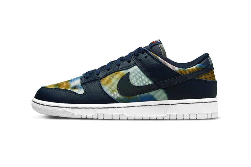 yellow and navy dunks