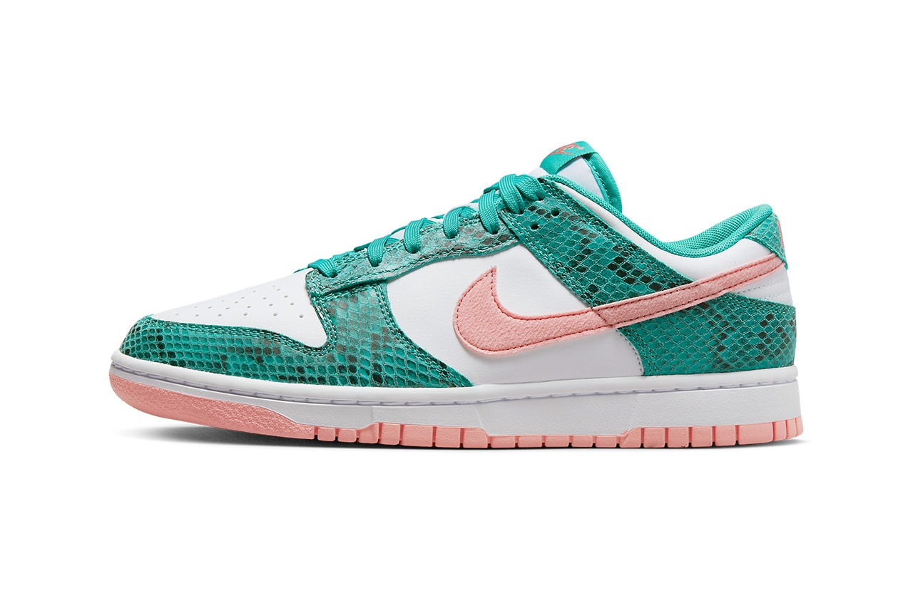 nike dunk low green snakeskin DR8577 300 release date info store list buying guide photos price 