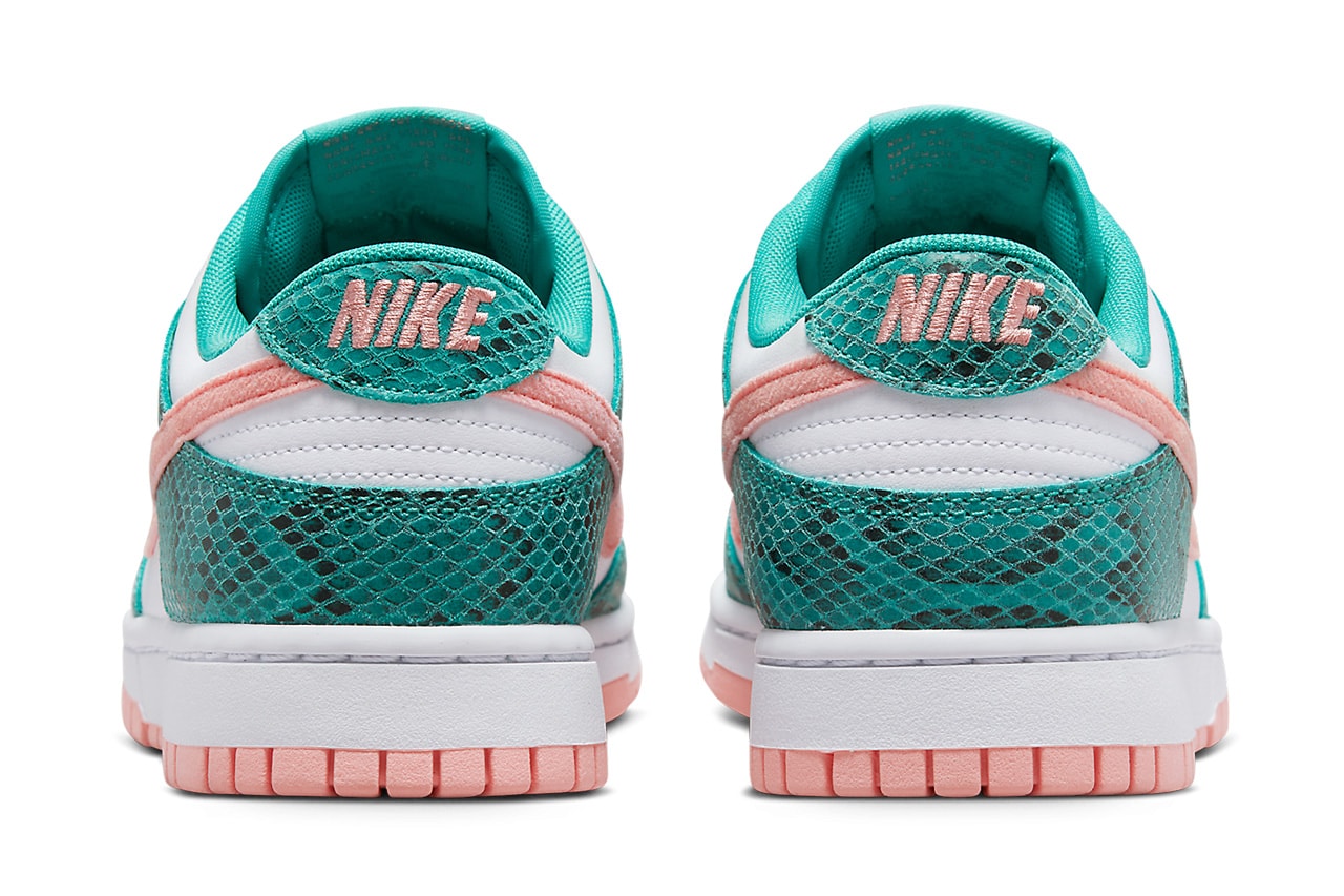 nike dunk low green snakeskin DR8577 300 release date info store list buying guide photos price 