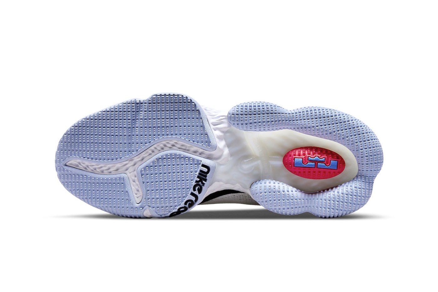 LeBron 19 Low 'Black Toe' - Nike - DH1270 100 - white/black/medium  blue/siren red