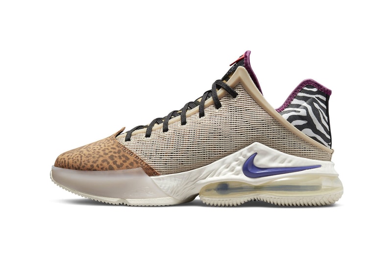Nike LeBron 19 Low "Safari" Is for the King of the Jungle lebron james los angeles lakers king james sneakers lion chettah print zebra print 