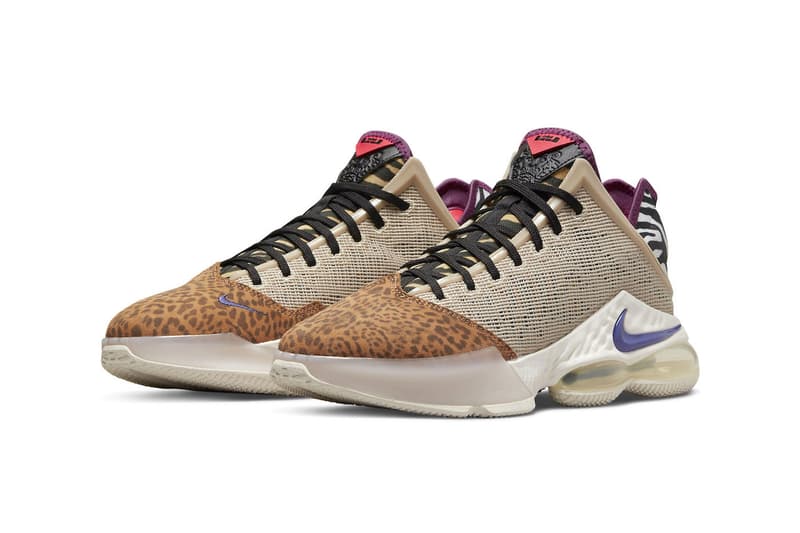 Nike LeBron 19 Low "Safari" Is for the King of the Jungle lebron james los angeles lakers king james sneakers lion chettah print zebra print 