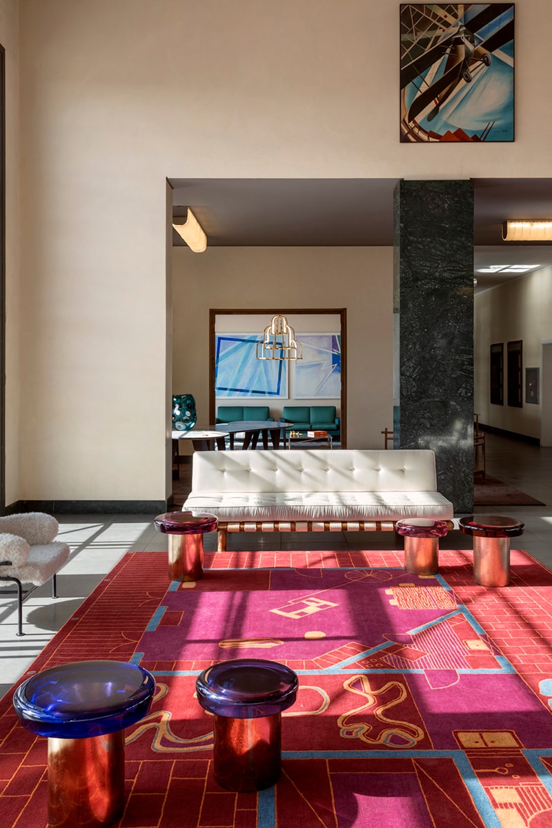 Venice Lido Airport transformed into an immersive design lounge Galerie Nilufar Giovanni Nicelli 