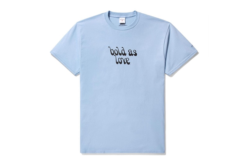 noah jimi hendrix tribute collection axis bold as love capsule collection are you experienced 5 types t shirts release info date clubhouse dover street market 