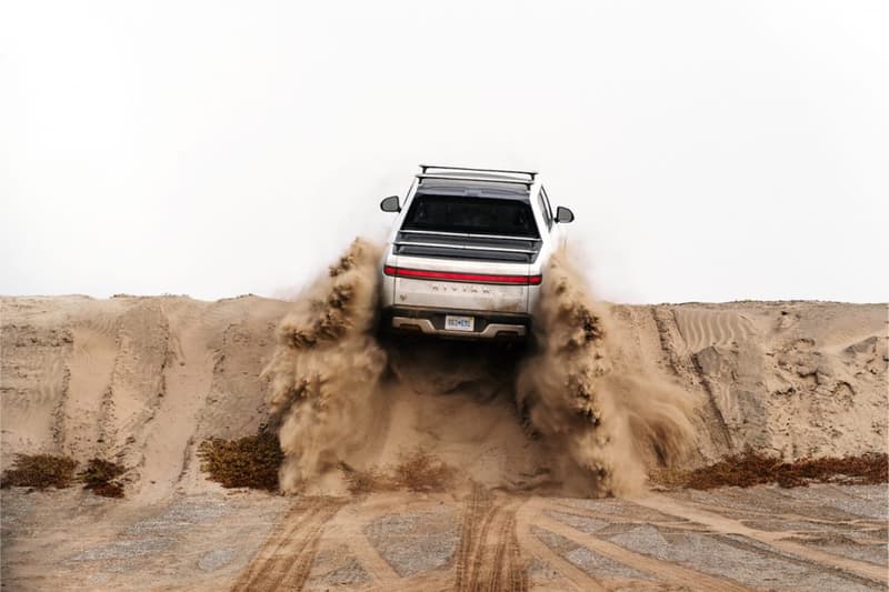 rivian r1t r1s electric trucks off road cars vehicles ocean coast trim interior delay sand mode hvac pets feature preview teaser