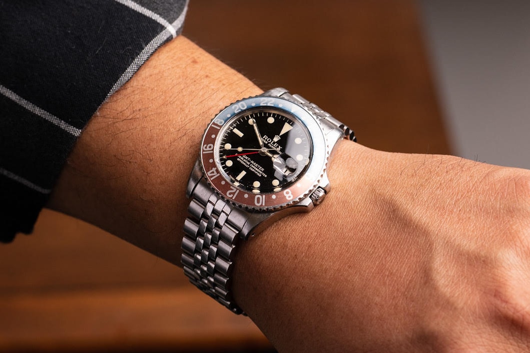 Rolex left-handed GMT-Master II Air King Destro Turdor Black Bay Pro Grey and Patina Bobs Watches Fog City Vintage Round Table 126900 126720VTNR