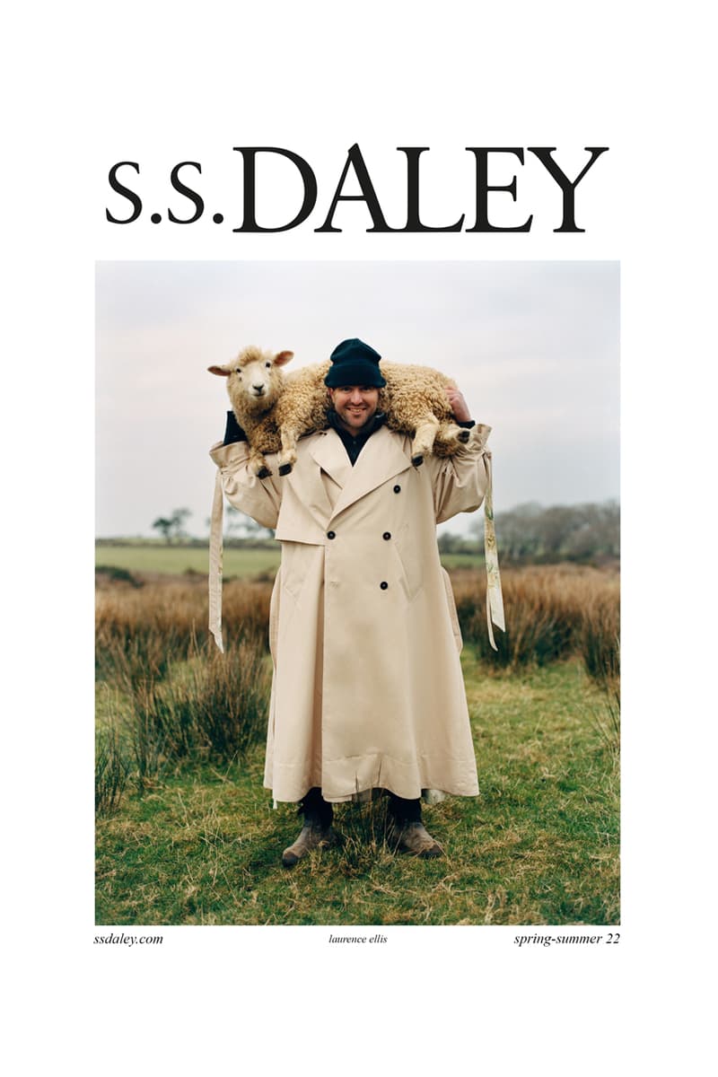 S.S.DALEY Spring/Summer 2022 Campaign Harry Lambert Harry Styles Cornwall British Countryside Sustainable Wool Farming Steven Stokey-Daley