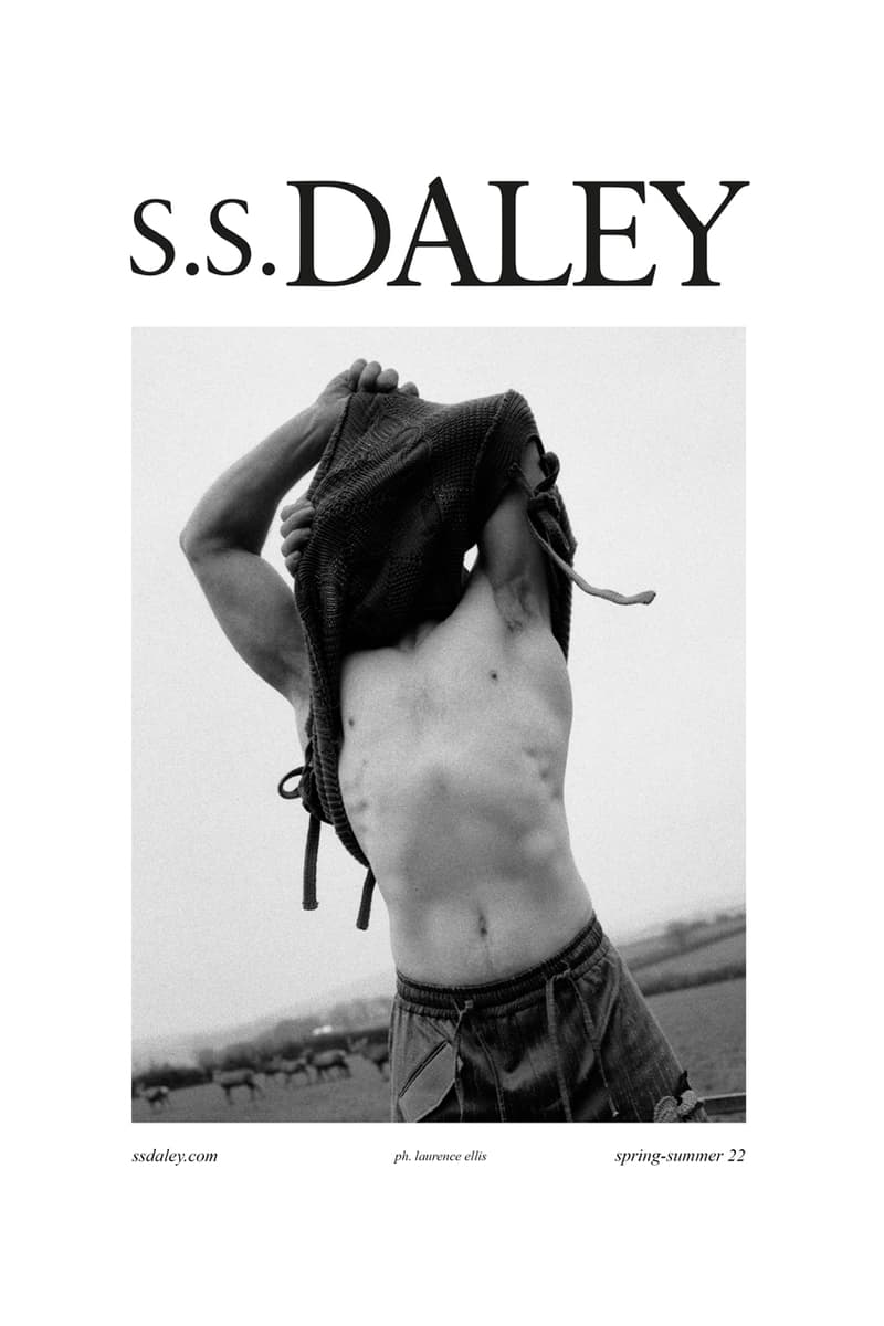 S.S.DALEY Spring/Summer 2022 Campaign Harry Lambert Harry Styles Cornwall British Countryside Sustainable Wool Farming Steven Stokey-Daley