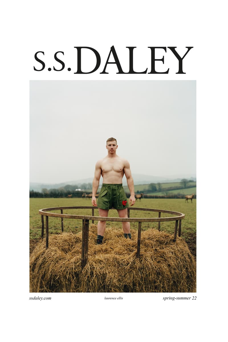 S.S.DALEY Spring/Summer 2022 Campaign Harry Lambert Harry Styles Cornwall British Countryside Sustainable Wool Farming Steven Stokey-Daley