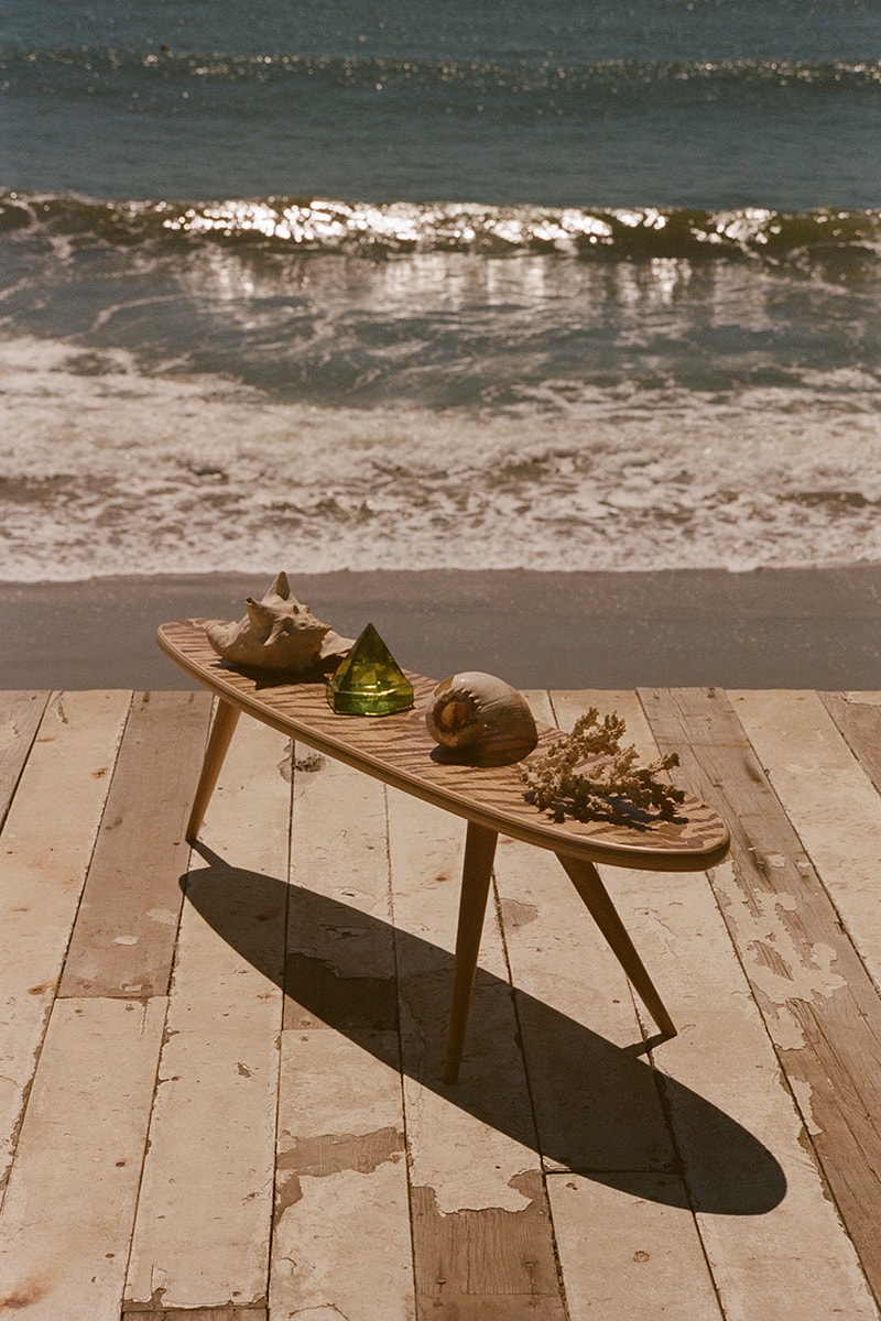 Saint Laurent Rive Droite x HERVET-MANUFACTURIER Wooden Coffee Table Longboards Anthony Vaccarello Release Information