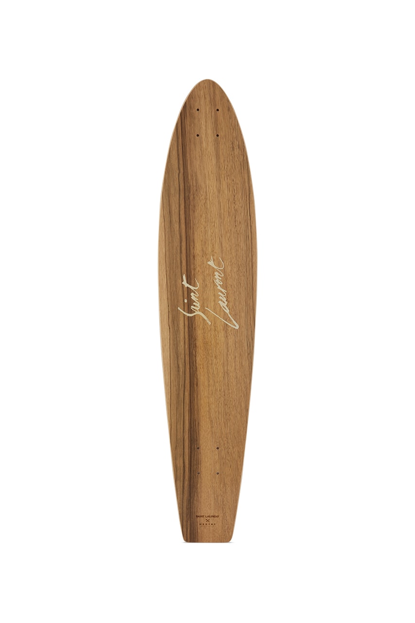 Saint Laurent Rive Droite x HERVET-MANUFACTURIER Wooden Coffee Table Longboards Anthony Vaccarello Release Information