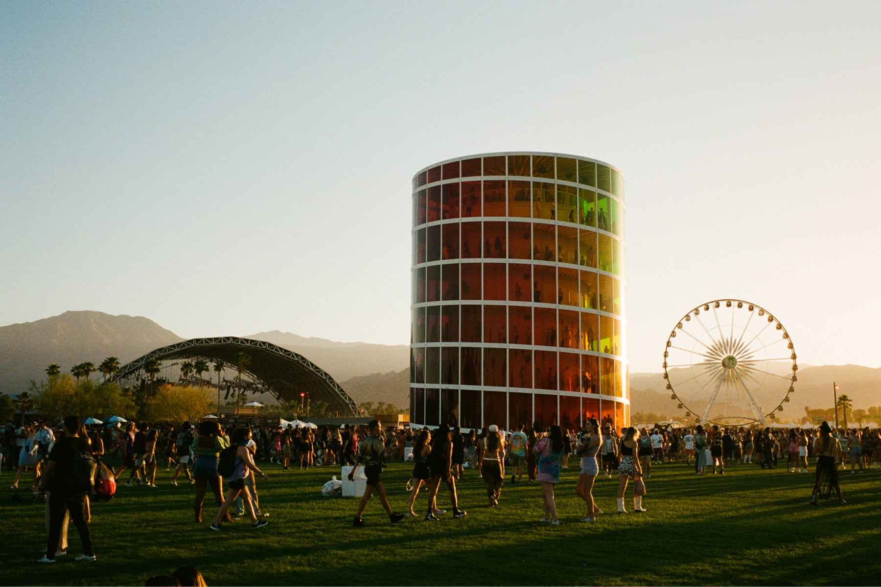 art music festival palm springs smart glasses facebook desert installation maze lights indio california