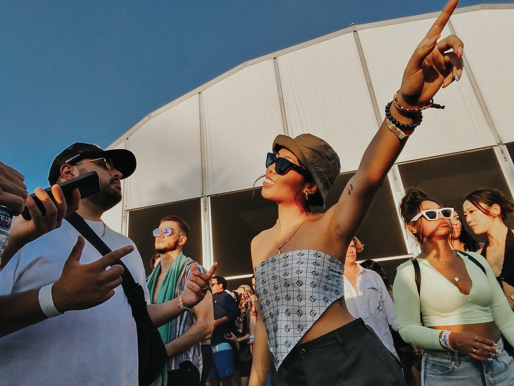 art music festival palm springs smart glasses facebook desert installation maze lights indio california
