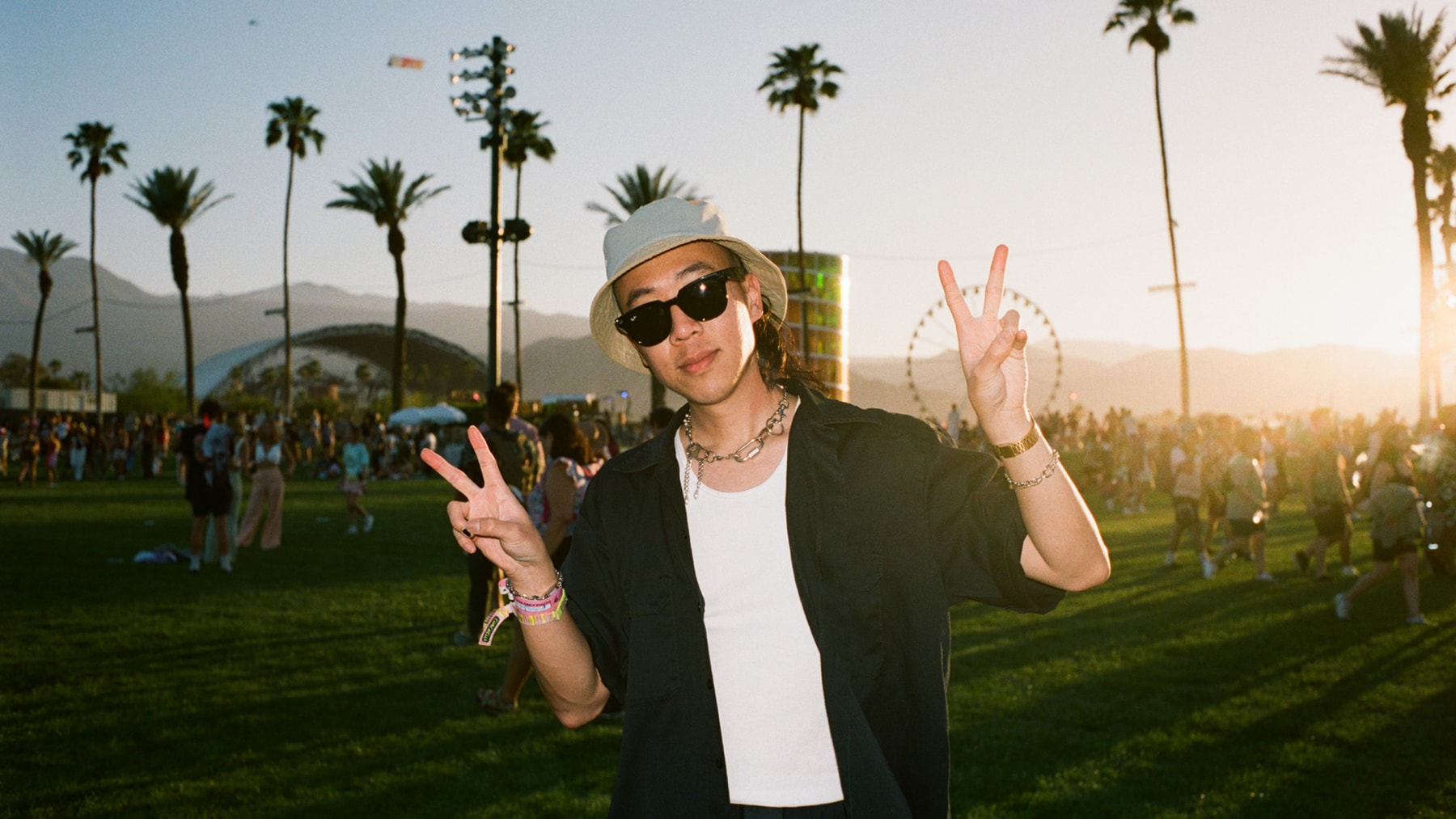 art music festival palm springs smart glasses facebook desert installation maze lights indio california