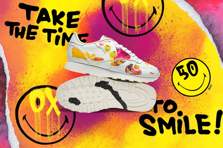 Smiley Celebrates Its 50th Anniversary With a Reebok Classic Leather Pump Collaboration