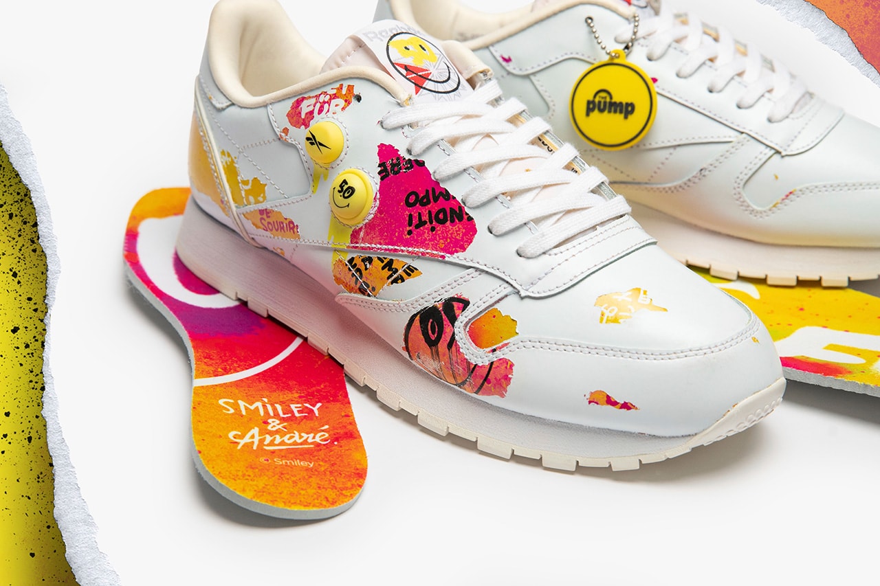 smiley reebok classic leather pump graffiti white tear away release date info store list buying guide photos price 