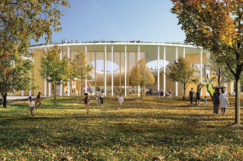 Sou Fujimoto architects community center Japan Hida Furukawa Station Eastern Development grass covered park circular roof news