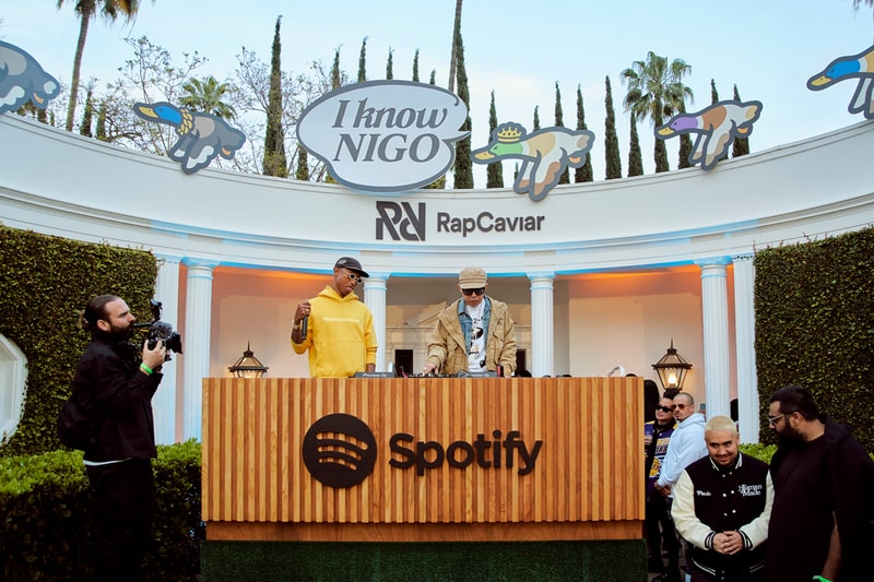 nigo spotify music album pharrell pusha t rap hip-hop release party los angeles ghetto gastro