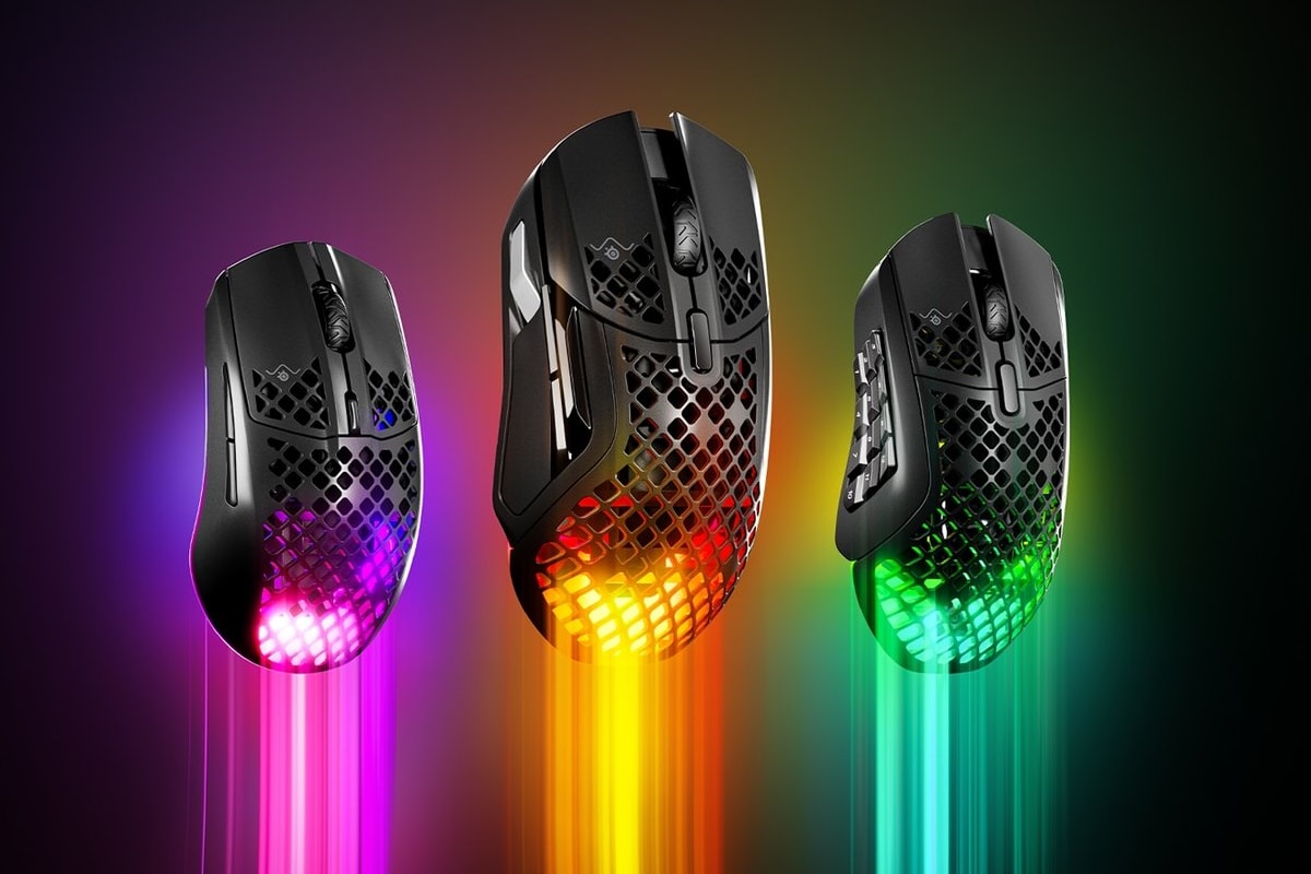 SteelSeries Aerox 5 and 9 Wireless MOBA/MMO gaming mice lose weight