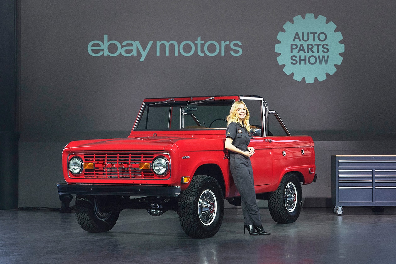 'Euphoria' Star Sydney Sweeney's 1969 Ford Bronco DRIVERS Cassie Cherry Red Ebay Motors NY International Auto Show NYIAS