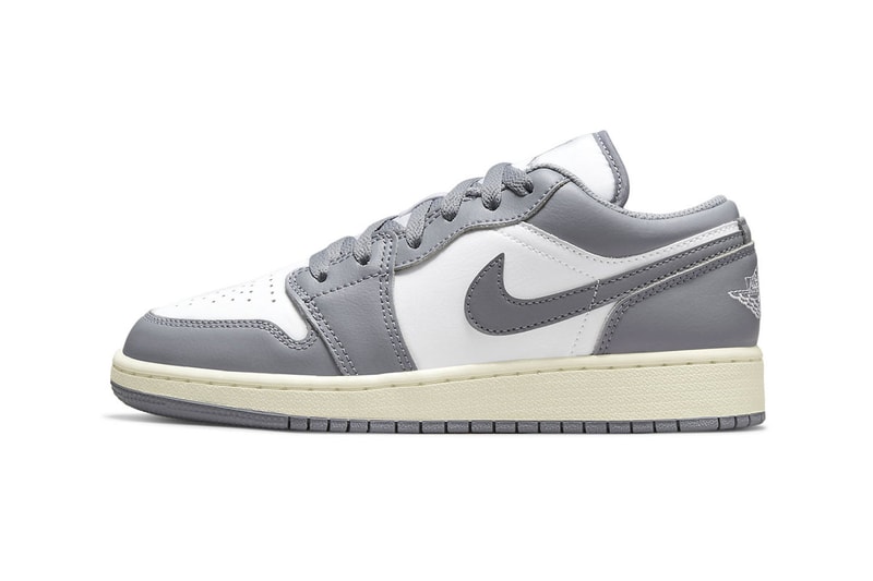 Nike  Air Jordan 1 Low Vintage GS vintage grey gray vintage yellow midsole ball and wing release info date price