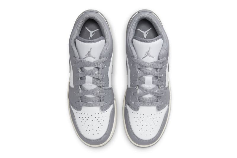 Nike Air Jordan 1 Low Vintage GS vintage grey gray vintage yellow midsole ball and wing release info date price