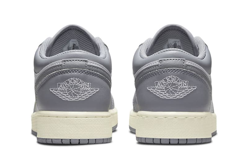 Nike  Air Jordan 1 Low Vintage GS vintage grey gray vintage yellow midsole ball and wing release info date price