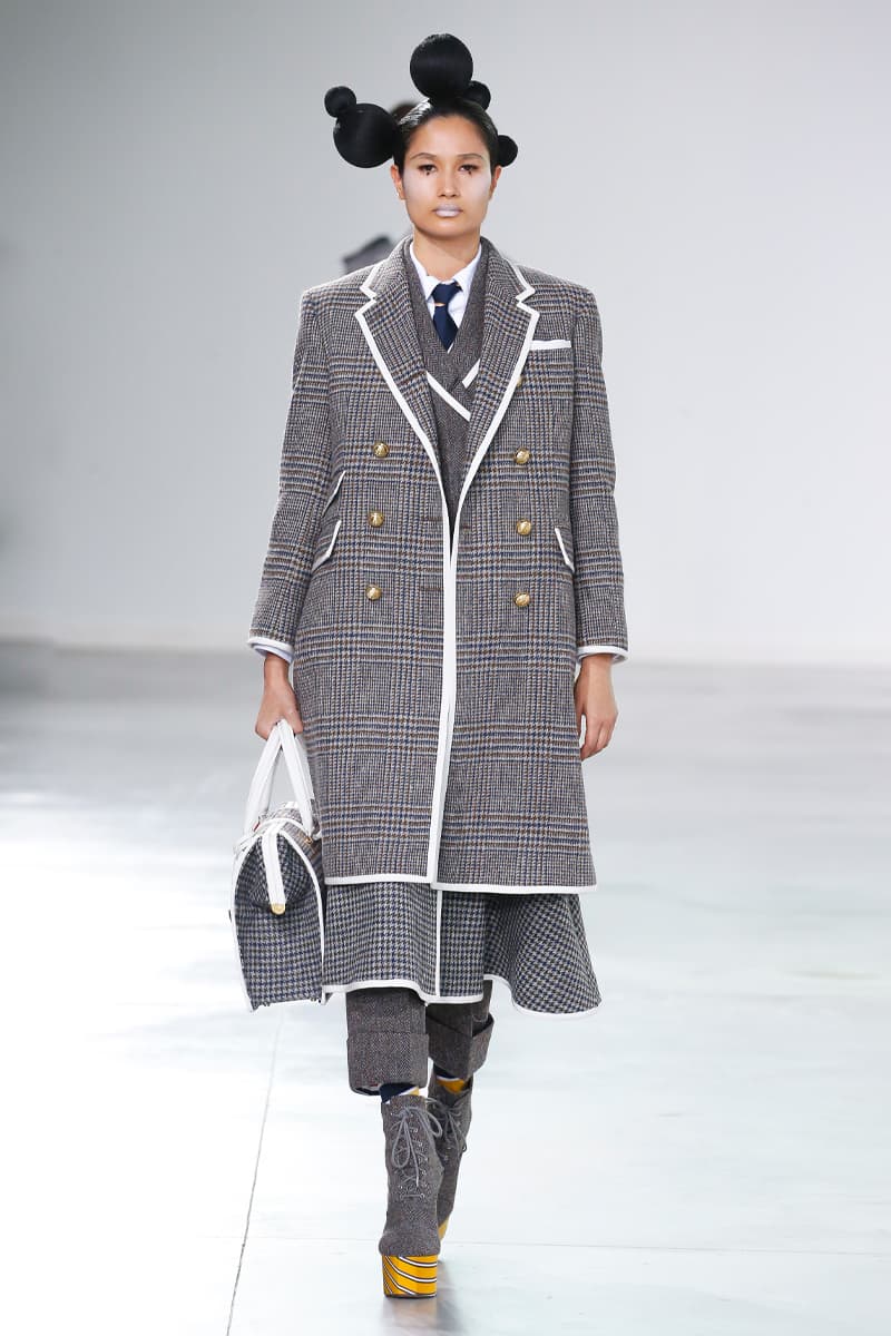 Thom Browne Brings the Drama to Classic Tailoring for Fall 2022 nyc new york city pleated skirts blazers toys chairbear adult toy shop teddybears