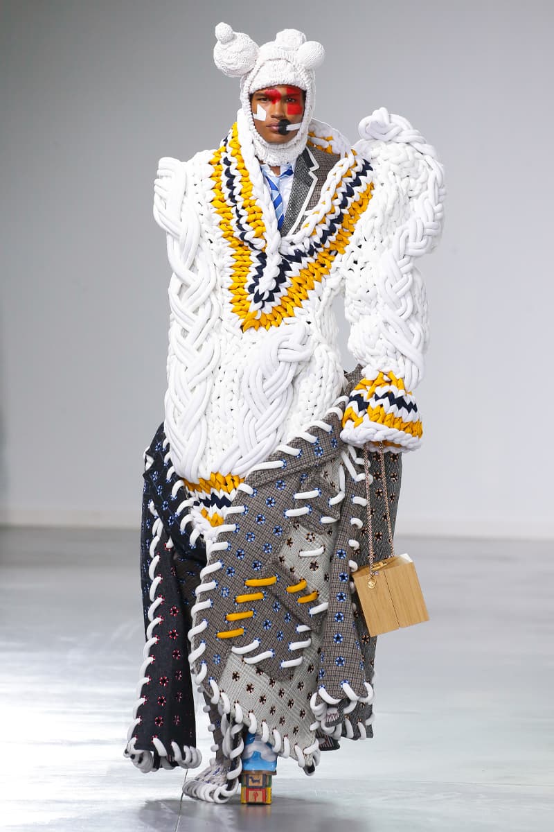 Thom Browne Brings the Drama to Classic Tailoring for Fall 2022 nyc new york city pleated skirts blazers toys chairbear adult toy shop teddybears